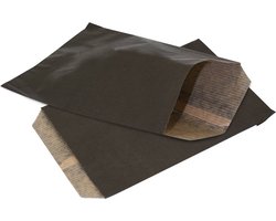 Fourniturenzakjes Zwart - 10 x 16 cm - Kraft Papier - 100 stuks - Kadozakjes Zwart