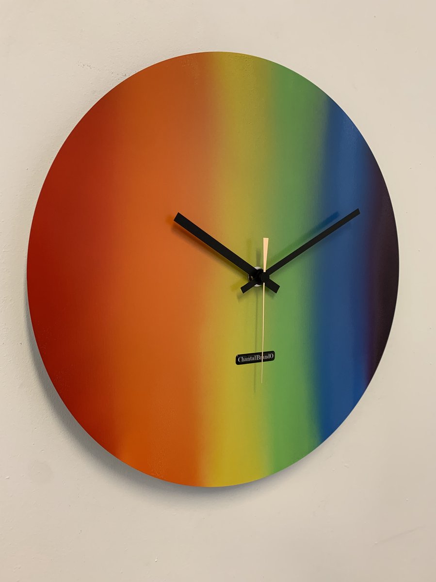 Wandklok ChantalBrandO RAINBOW WARRIOR -- MODERN DESIGN --