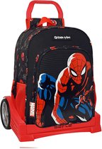 Schoolrugzak met Wielen Spiderman Hero Zwart (33 x 42 x 14 cm)