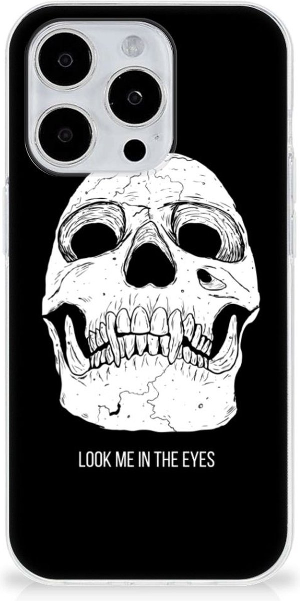 Silicone Back Case iPhone 15 Pro Skull Eyes