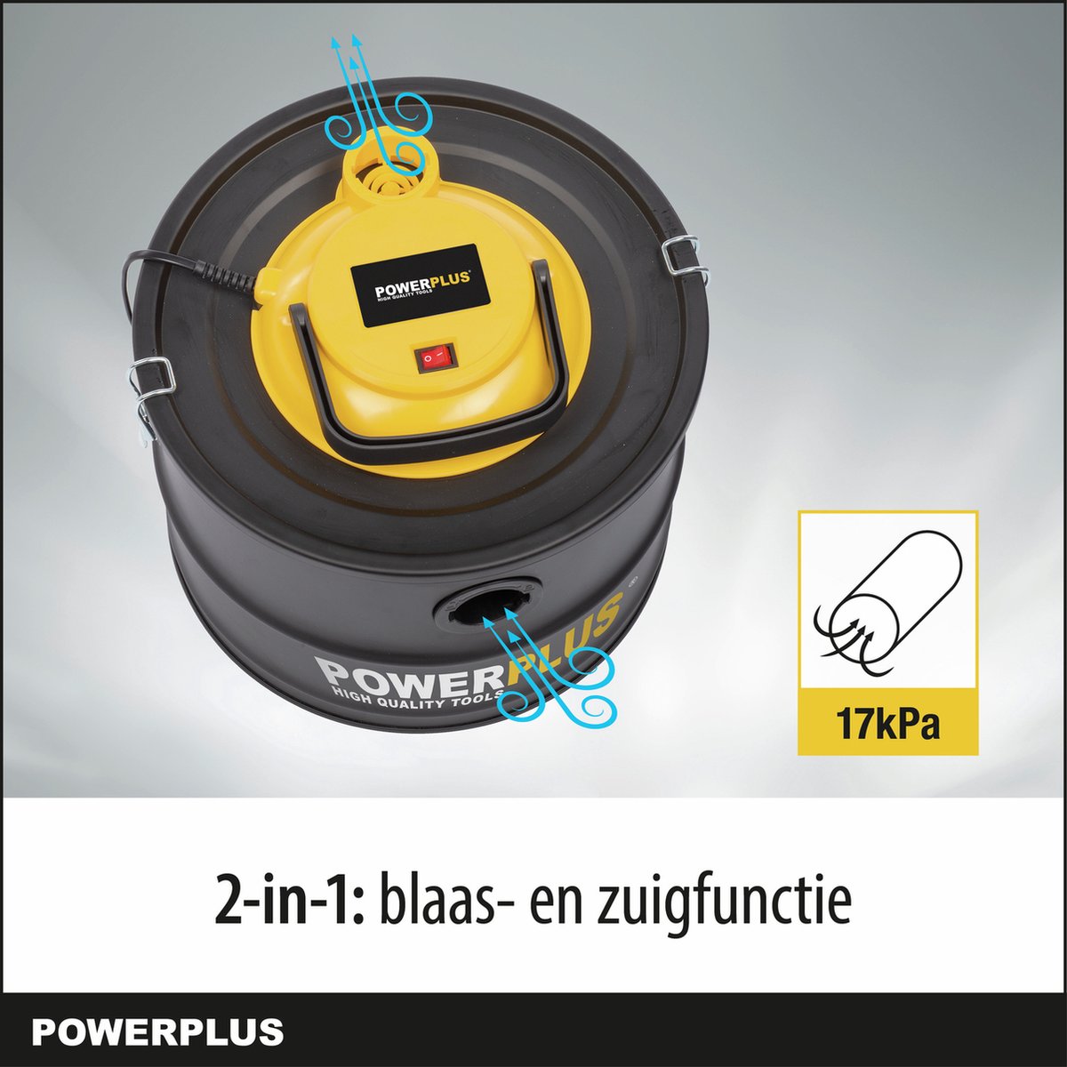 Powerplus POWX3000 Aszuiger - 1000W - Opvangbak 15L - Incl. blaasfunctie  en... | bol