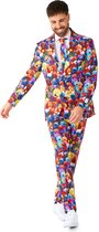 OppoSuits Sesame Street™ - Costume Sesamstraat - Tenue de Fête pour homme - Comprenant un Pantalon, un blazer et une cravate - Multi couleur - Taille : UE 48