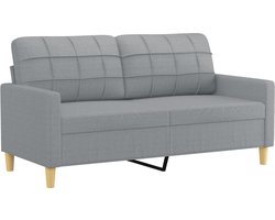 vidaXL - Tweezitsbank - 140 - cm - stof - lichtgrijs vidaXL - Tweezitsbank - 140 - cm - stof - lichtgrijs