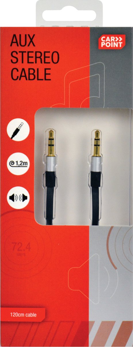 Carpoint Aux-kabel Mini-jack 3,5 Mm 120 Cm Zwart