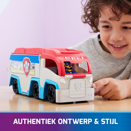 PAW Patrol The Mighty Movie - Pup Squad Patroller speelgoedtruck met Mighty Pups Chase Squad speelgoedauto