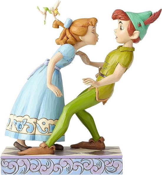 Disney Traditions Jim Shore An Unexpected Kiss - Wendy & Peter Pan