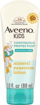 Aveeno Kids Lotion de protection solaire minérale à l'oxyde de Zinc à Protection continue pour enfants, Crème solaire- SPF 50
