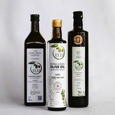 AANBIEDING. ELEO Introduktiepakket. Drie flessen met drie bijzonder lekkere olijfolies