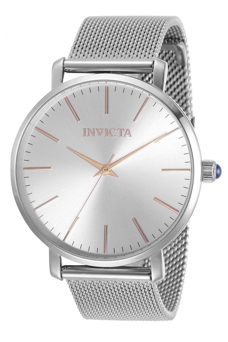Invicta Angel 31068 Dames Horloge - Waterdicht - Analoog - Quartz Uurwerk - Roestvrij Staal met zilveren Wijzerplaat - 38mm