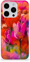 Smartphone hoesje Geschikt voor iPhone 15 Pro Max Silicone Case Tulips