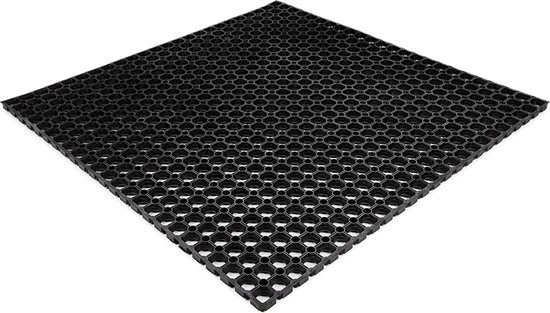 Rubber Ringmat met Open bodem | | 100x100x2,2cm | Schoonloopmat