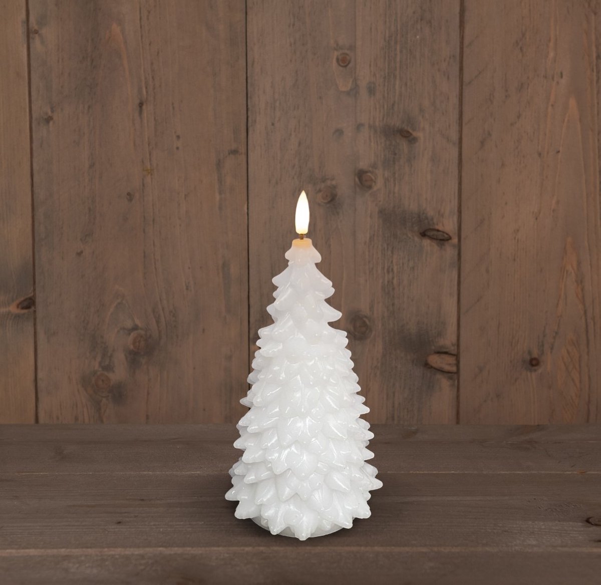 Anna's Collection - LED-kaars 'Kerstboom' - Wit