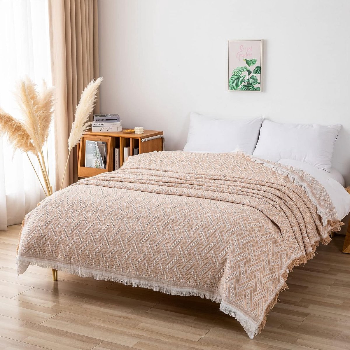 hoogwaardige plaid als banksprei, bankdeken, sprei of