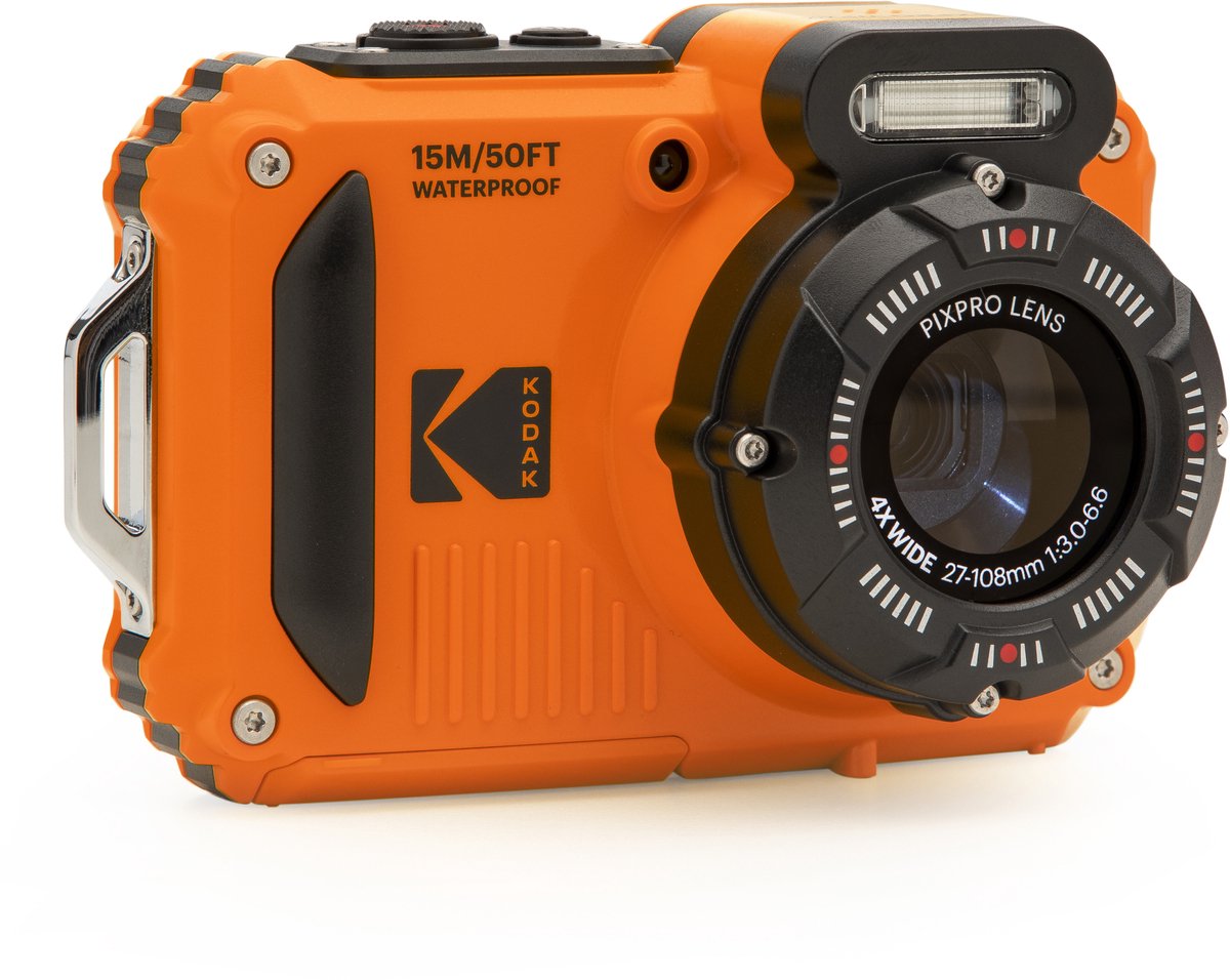 KODAK Pixpro WPZ2 - Appareil Photo Numérique Compact 16 MP, Étanche 15m, Anti-Choc 2m, Zoom Optique 4x, Vidéo 1080p HD, Écran LCD 2,7’’, Wi-Fi, Batterie Li-ion - Orange thumbnail 5