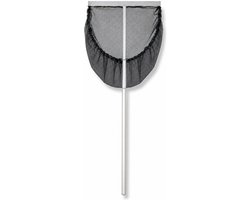 Garnalennet visnet - zwart - fijnmazig - 40 x 25 cm - lengte steel 113 cm