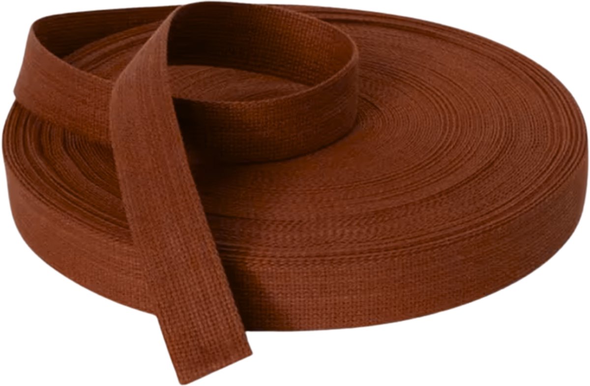 Judoband 40 mm - Rol 50 meter - Bruin