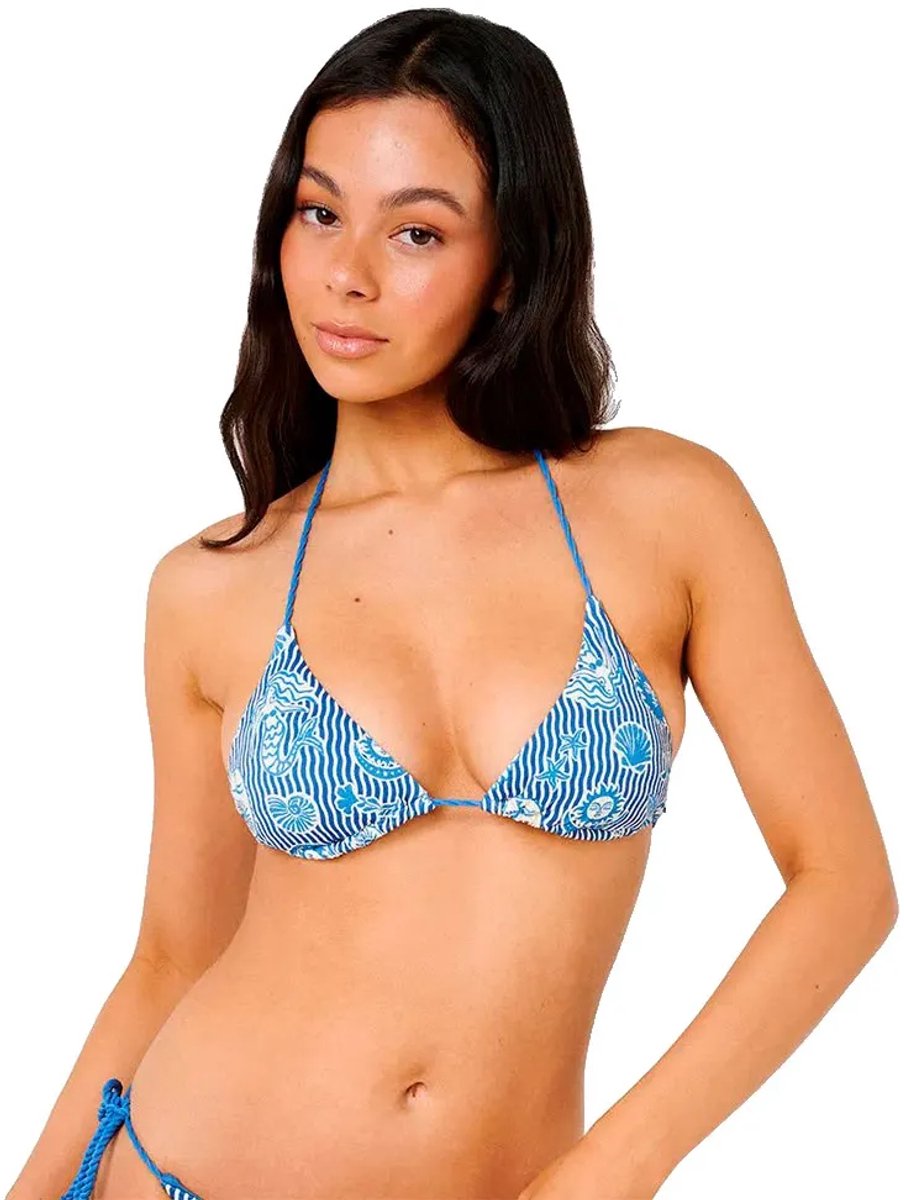 Rip Curl Catalina Waves Sliding Triangle Bikinitop L Vrouw Blauw