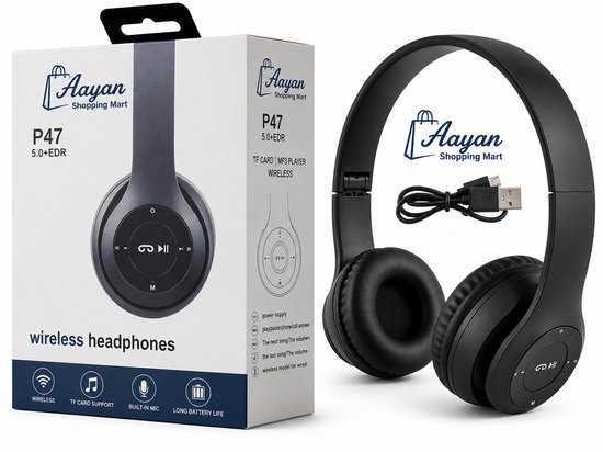 koptelefoon draadloos Met Microfoon – MP3 – FM Radio – koptelefoons – headphones – 39145