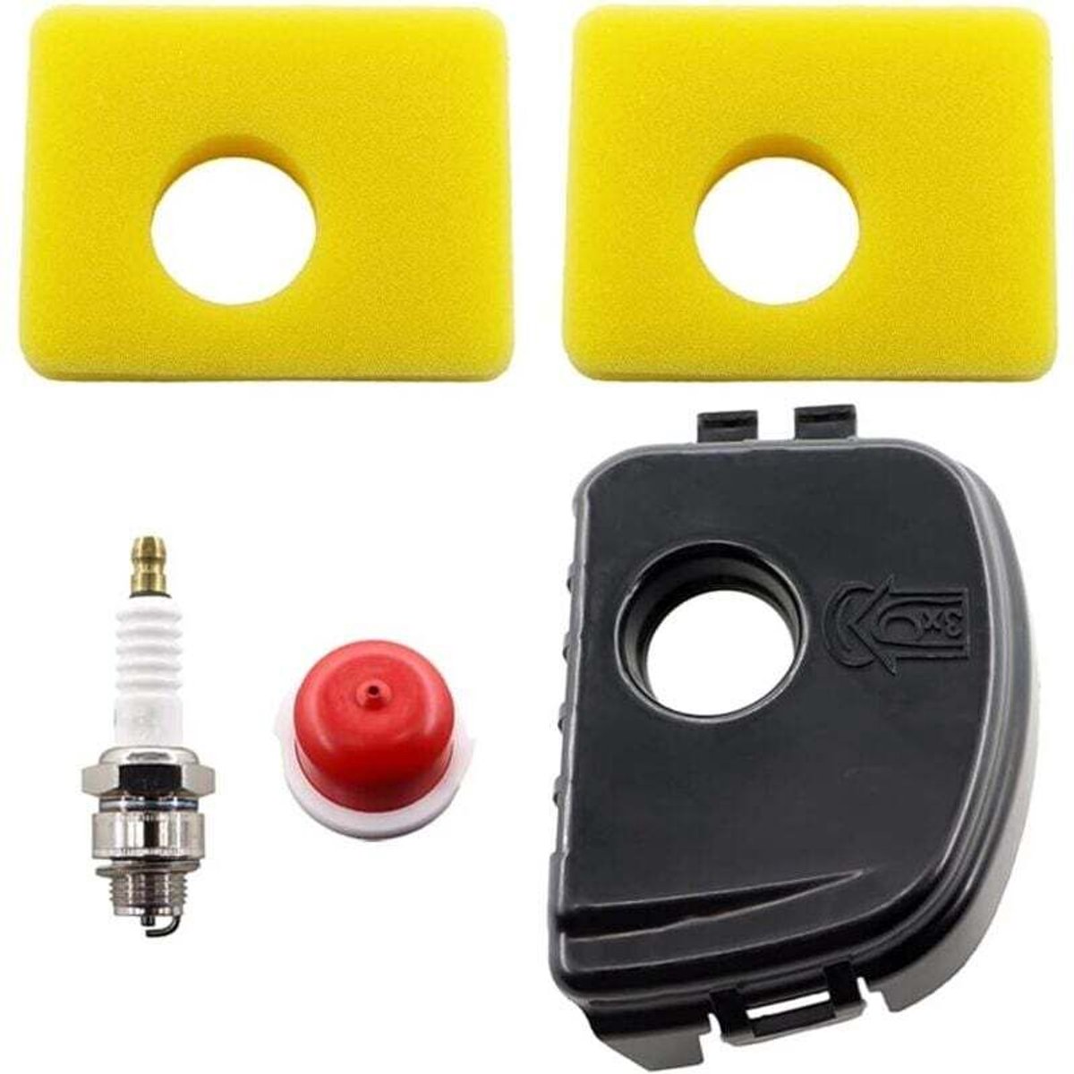 Luchtfilterkappen en luchtfilters geschikt voor Briggs & Stratton 300e, 450e en 550e series, onderdeelnummers: 595660, 594281, 799579, 5434, 4248, 09P702