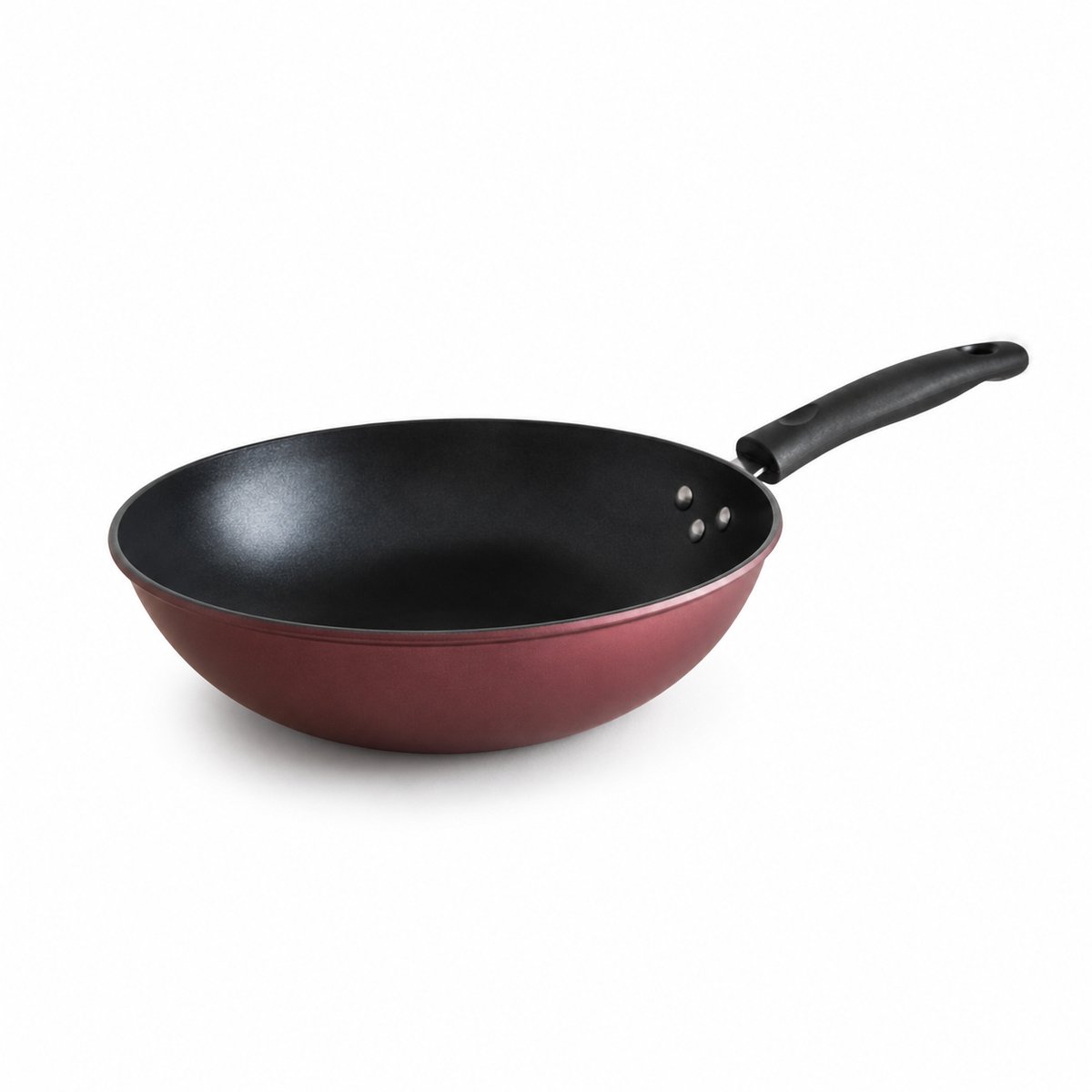 Majestix - Wokpan Ø 34 cm – Non-Stick (Anti-Aanbak) – Geschikt voor Alle Warmtebronnen - Inductie - Gas - PFAS Vrij - Rood