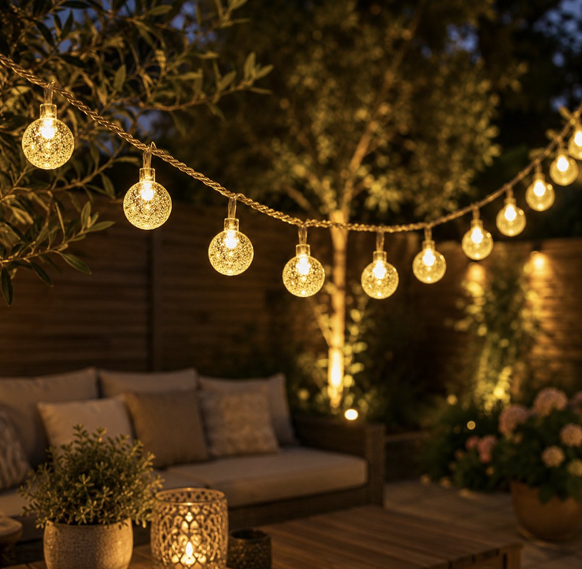 Anna's Collection - Filament Feestverlichting - 50 Lampen - 15 Meter - Party lights LED voor Binnen of Buiten - Lichtsnoer Buiten - Tuinverlichting - Partyverlichting - Lichtslinger - Buitenverlichting