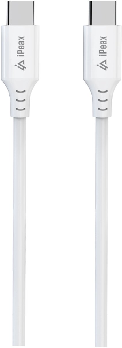 iPeax USB-C naar USB-C Kabel – 1,5 Meter – Wit