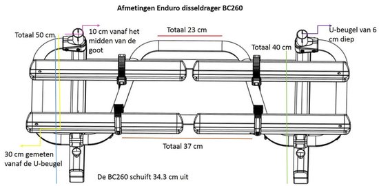Enduro BC260 Fietsendrager - Fietsdragers - Aluminium van Merkloos — afbeelding 5