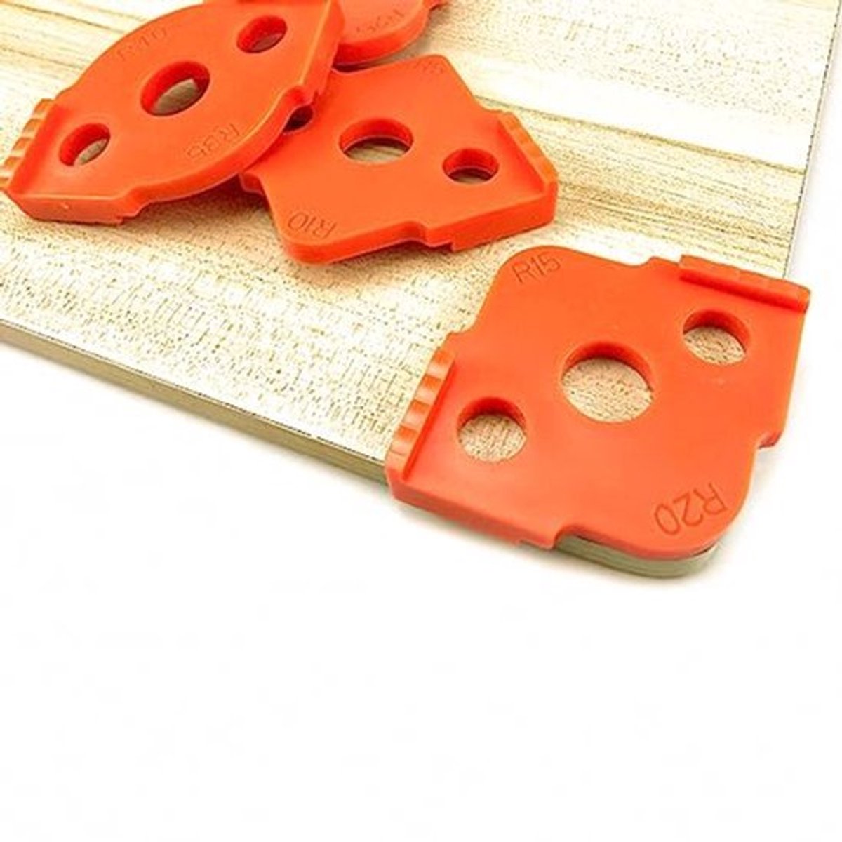 4 Pcs Router Template - Houtbewerking - Halfronde Hoek - Diverse Maatvoering