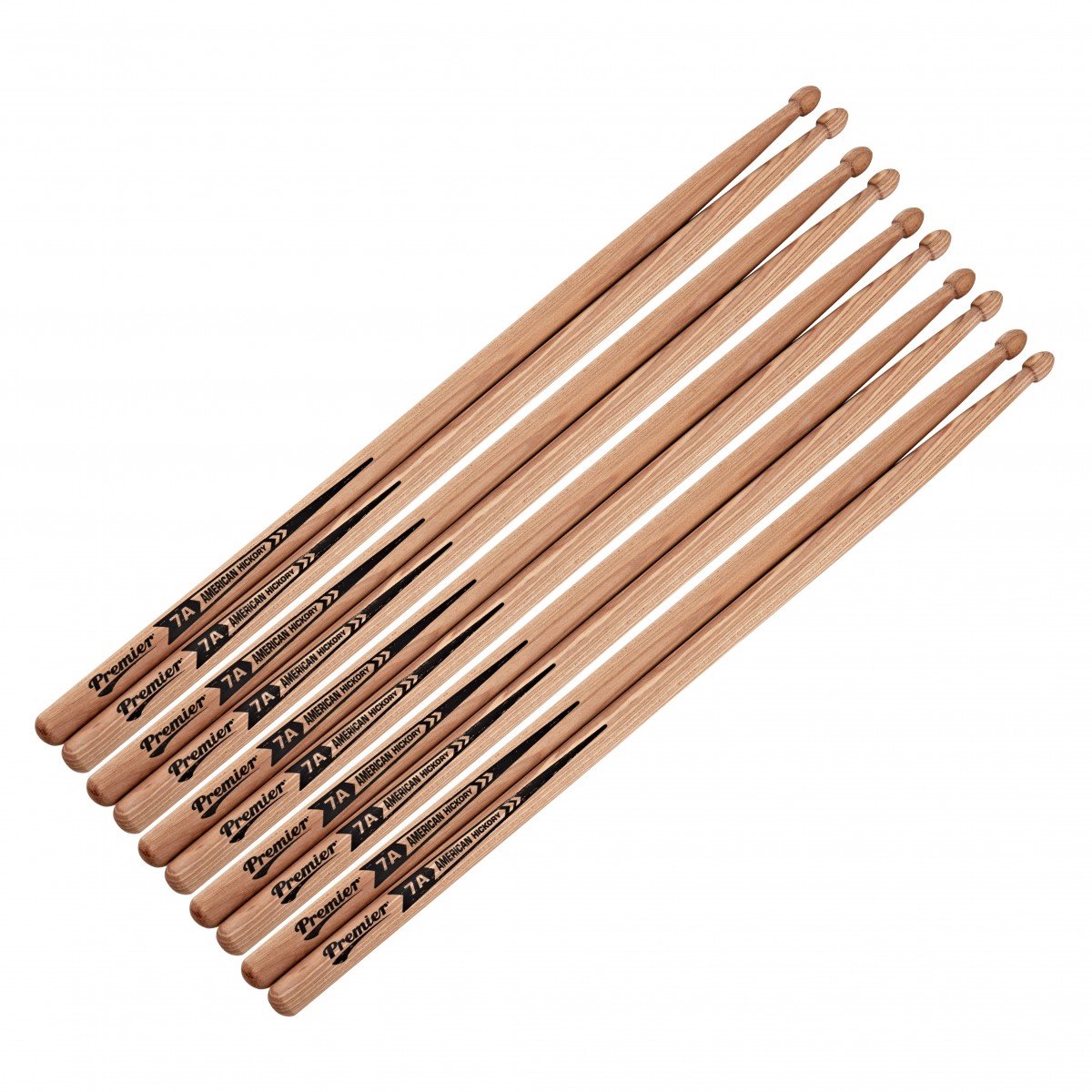 Premier 7A Drumstokken, Amerikaans Hickory, 5 Paar