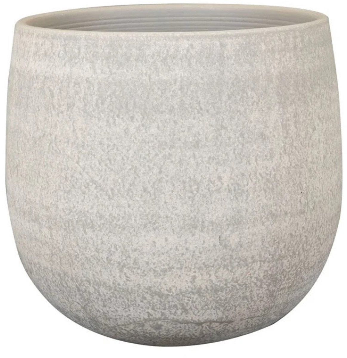 TS Collection Esra Concrete Sierpot – Witte Keramieken Pot - 22