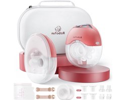 Elektrische borstkolf - Dubbele borstpomp - Moedermelk afkolven - Handsfree ontwerp - 7 cm dik - Roze