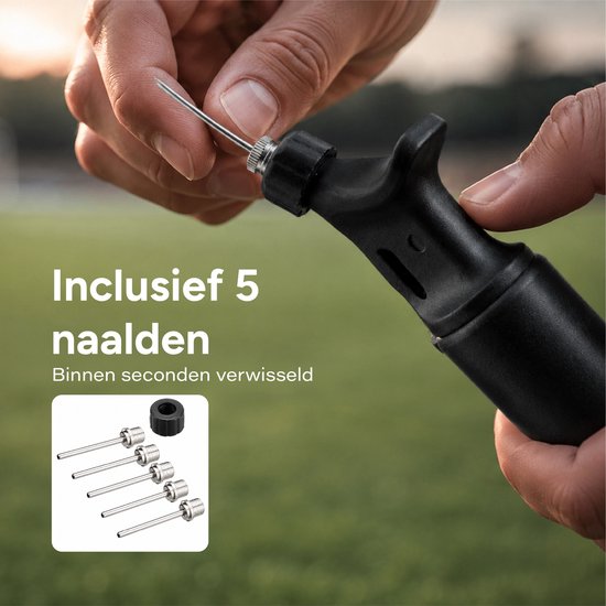 Ballen pomp met 5 naalden - Hand - Voetbal - Bal - Ballen - Lucht - Pomp - Pompen - Air Pump - Luft van Avento — afbeelding 4