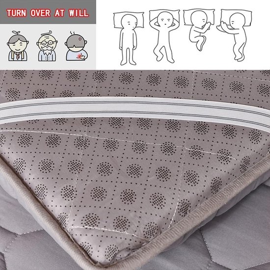 Japanse futonmatras - Opvouwbaar matras - Comfortabel slapen - Oprolbaar ontwerp - 90 x 200 cm - Grijs — afbeelding 3