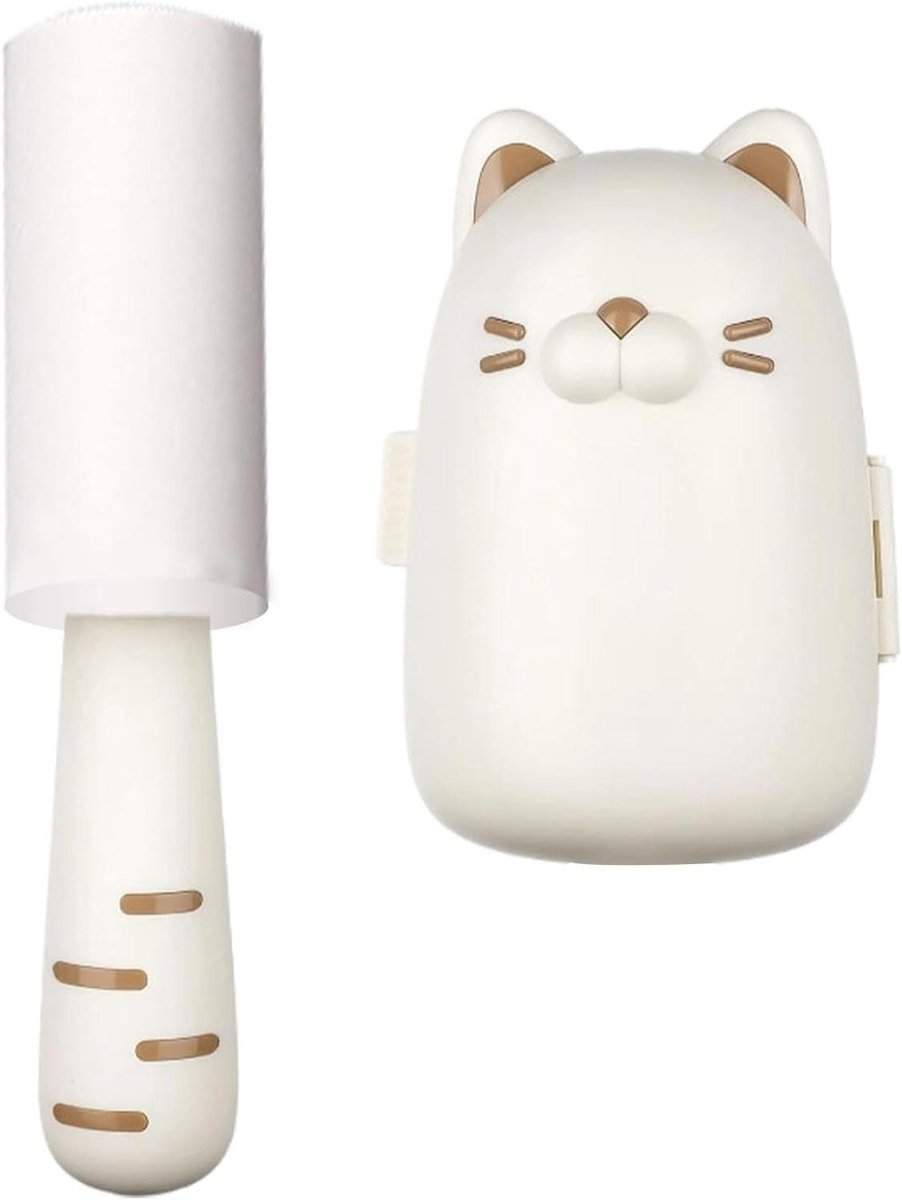 Pluisroller Kleding - Dierenhaarborstel - Kleding Reinigen - Herbruikbaar Ontwerp - 10 cm rolbreedte - Wit