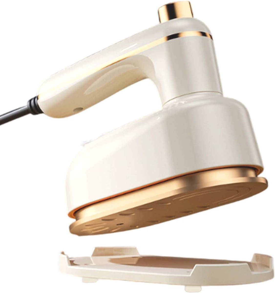 Draagbaar Strijkijzer - Kledingstomer Strijkapparaat - Kreukels Verwijderen - Dubbele Strijkmodus - 50ml Reservoir - Beige