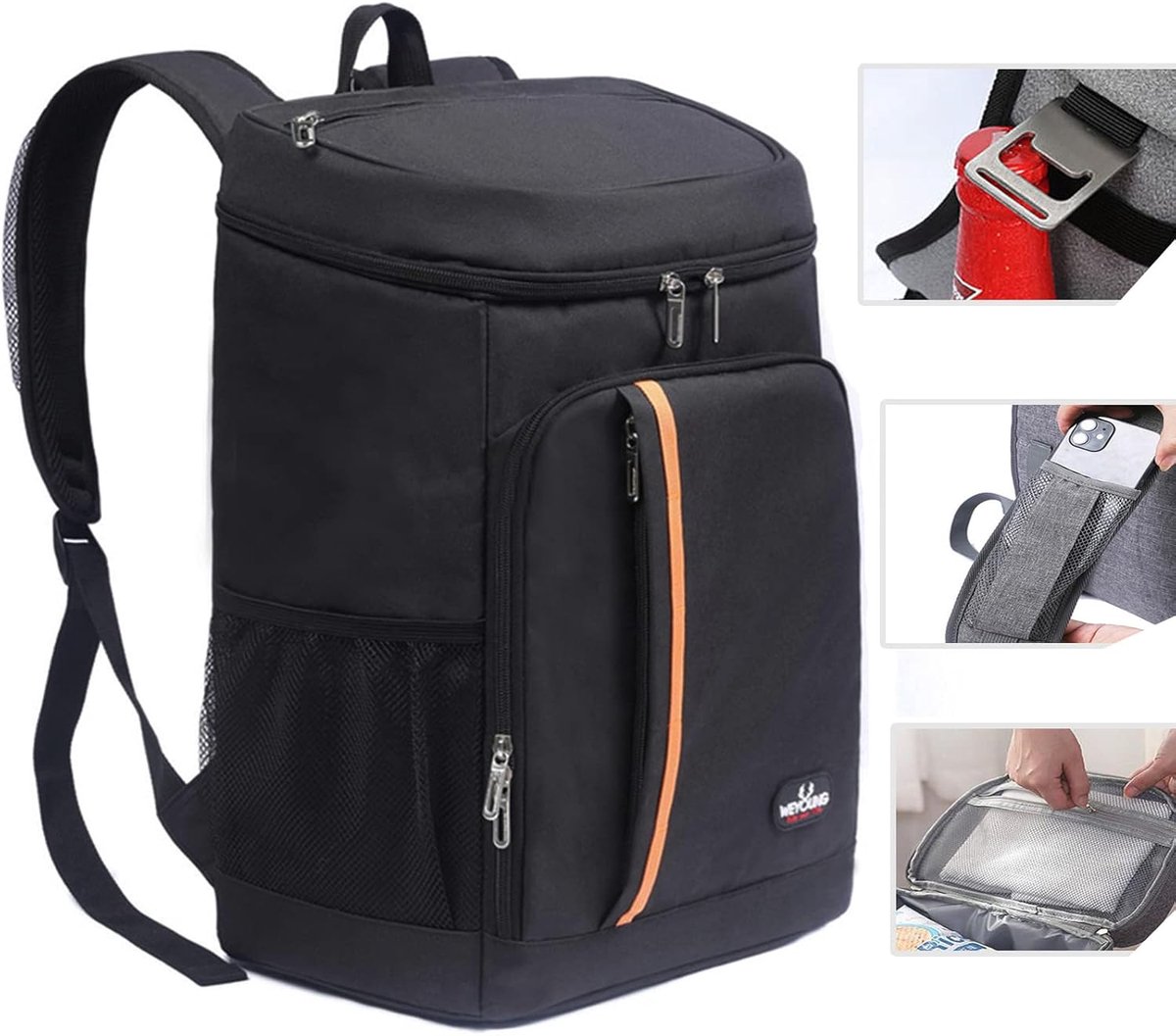 28L Koelrugzak – Geïsoleerde Thermische Rugzak – Grote Koeltas voor Picknick, BBQ, Camping, Reizen en Boodschappen – Unisex Koelrugzak voor Mannen en Vrouwen