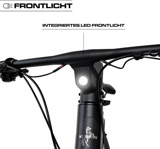Keskin cBike1 Elektrische Fiets - 36V 12Ah Accu (432Wh) - Achterwielmotor - Actieradius tot 70 km - 27.5×1.75 Inch Banden - LCD Display - Shimano 8 Versnellingen - Schijfremmen - Stadsfiets - Max. Belastbaar 120 kg - Zand Mat — afbeelding 2