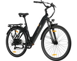 TTGO C3 SE 28 INCH Elektrische Stadsfiets - 250W Motor - 36V 18Ah Accu - Aluminium Lage Instapframe - 28×2.0 Inch Wielen - Shimano 7 Versnellingen - Max Bereik 80-120km - Zwart