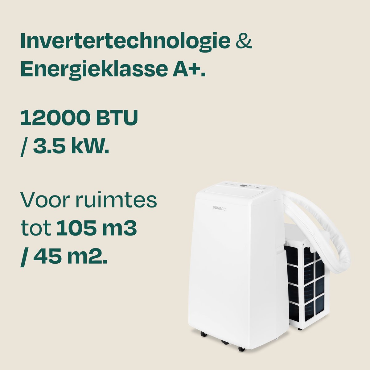 VONROC Mobiele Split Airco 4-in-1 thumbnail 4