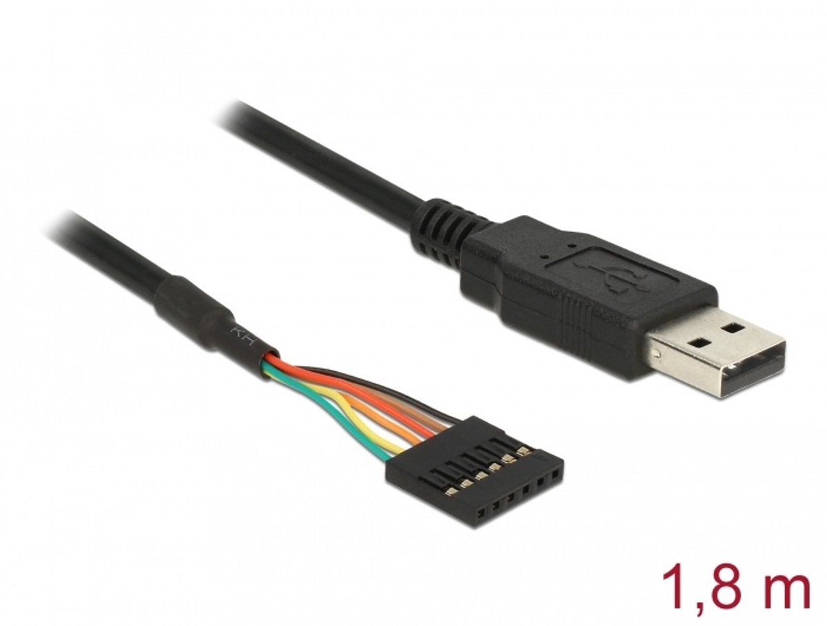 Omvormer USB 2.0 Male> TTL 6 Pin Pin Header Vrouw 1.8 m (5 V)