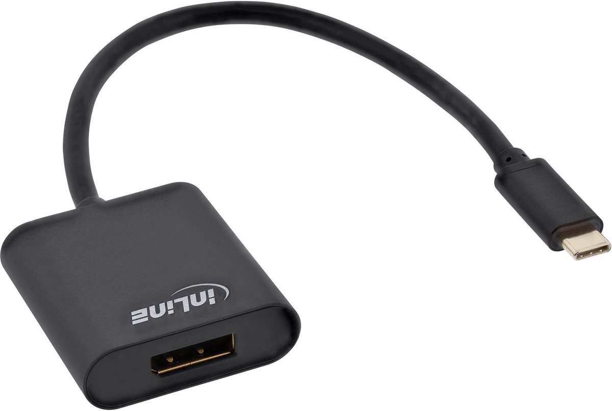 InLine® USB Display Converter, USB-C male naar DisplayPort 4K/60Hz zwart