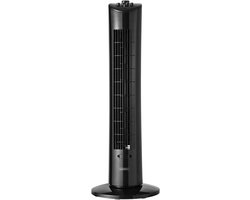 Torenventilator - Staande ventilator - Ruimte verkoelen - 60° Oscillerend - 80 cm hoog - Zwart