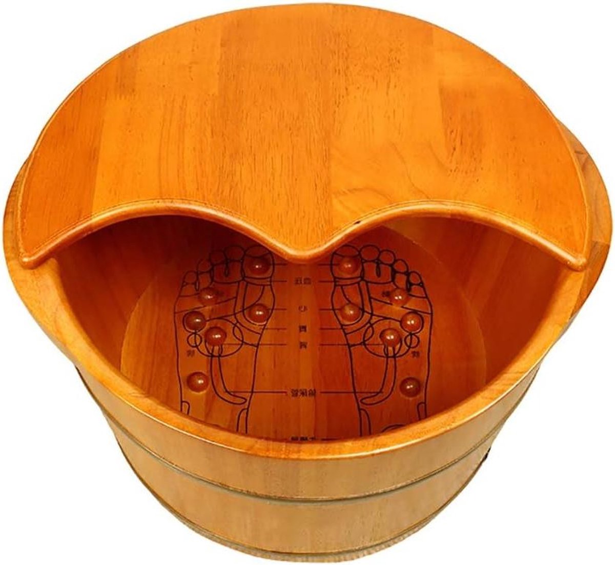 Houten Voetenbad - Voet Spa Bad - Voeten Ontspannen - Massief Eikenhout - Hoogte 25cm - Niet gespecificeerd