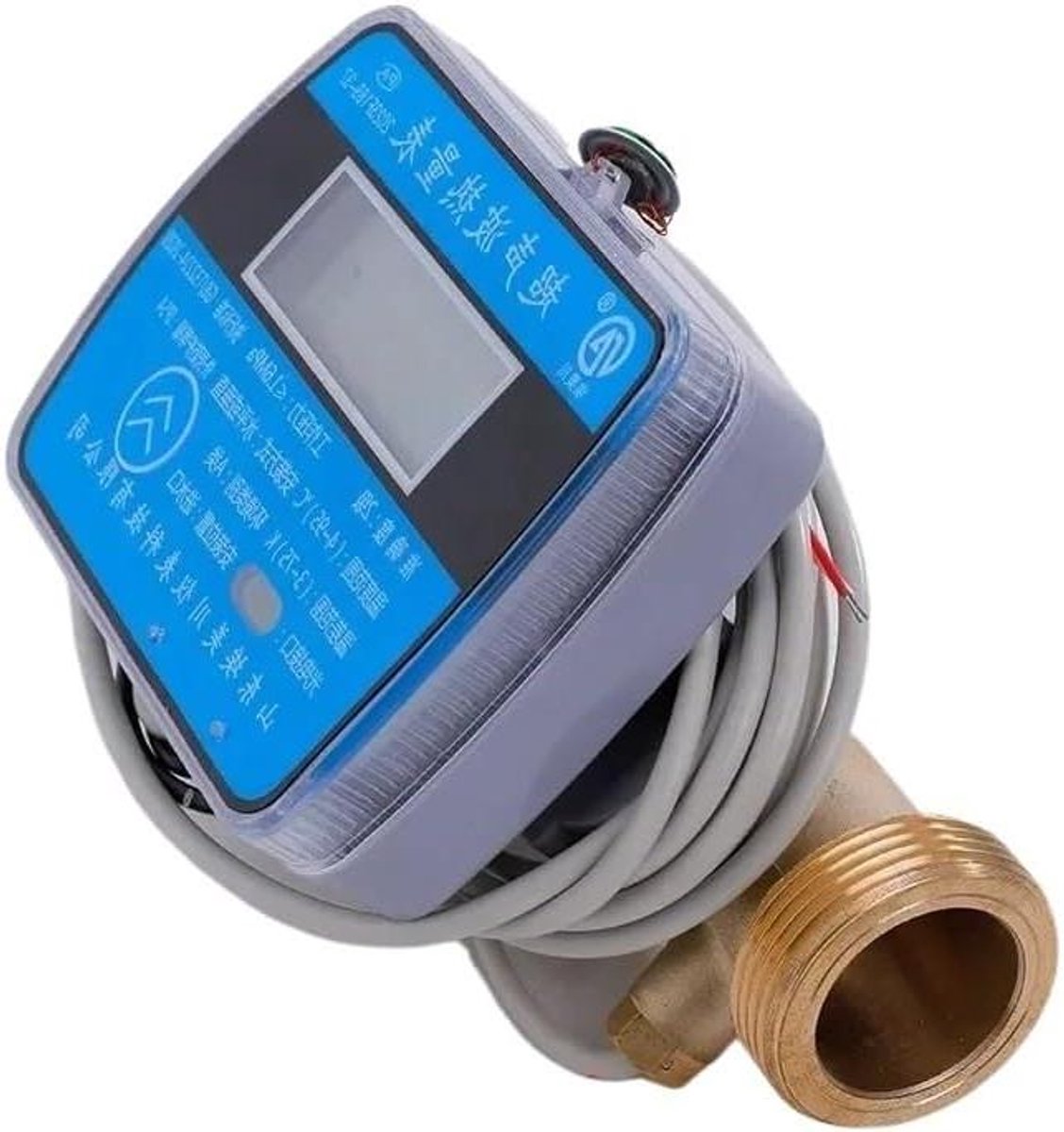 Waterstroommeter - Warmtemeter - Energie Monitoren - Ultrasone Technologie - DN20 - Grijs
