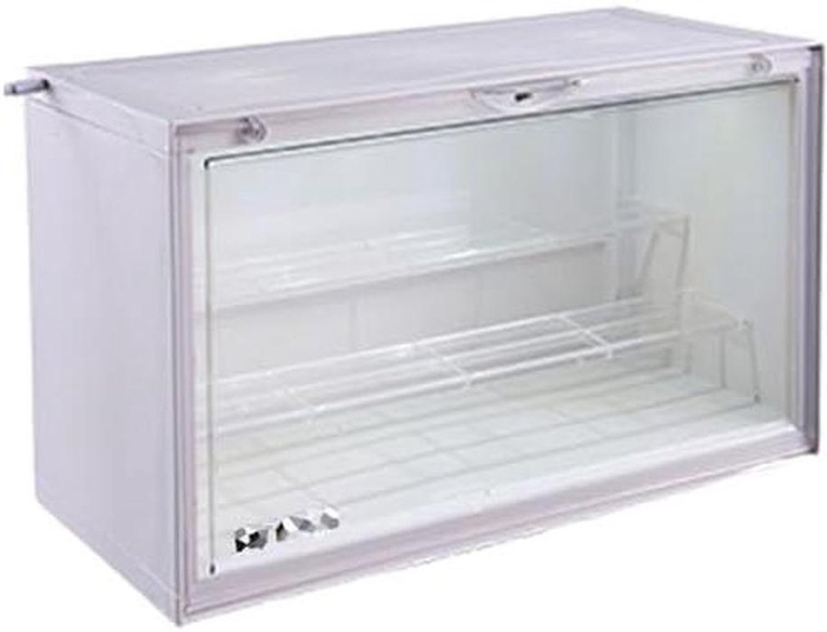 Vitrinekast met LED - Curiosakast Displaykast - Verzamelobjecten Tonen - Klapgeactiveerde Verlichting - 36.5 x 17.5 x 22.8 cm - Wit