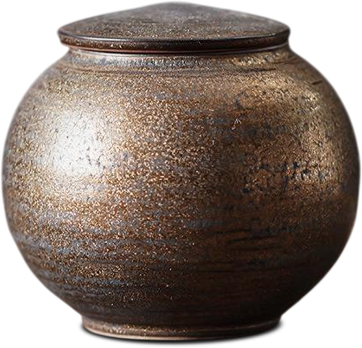 Akerz Mini Urn Brons Goud – Keramische Mini Urn – 170ml – Handgeschilderde Afwerking – Inclusief Beschermzakje – Discreet Aandenken