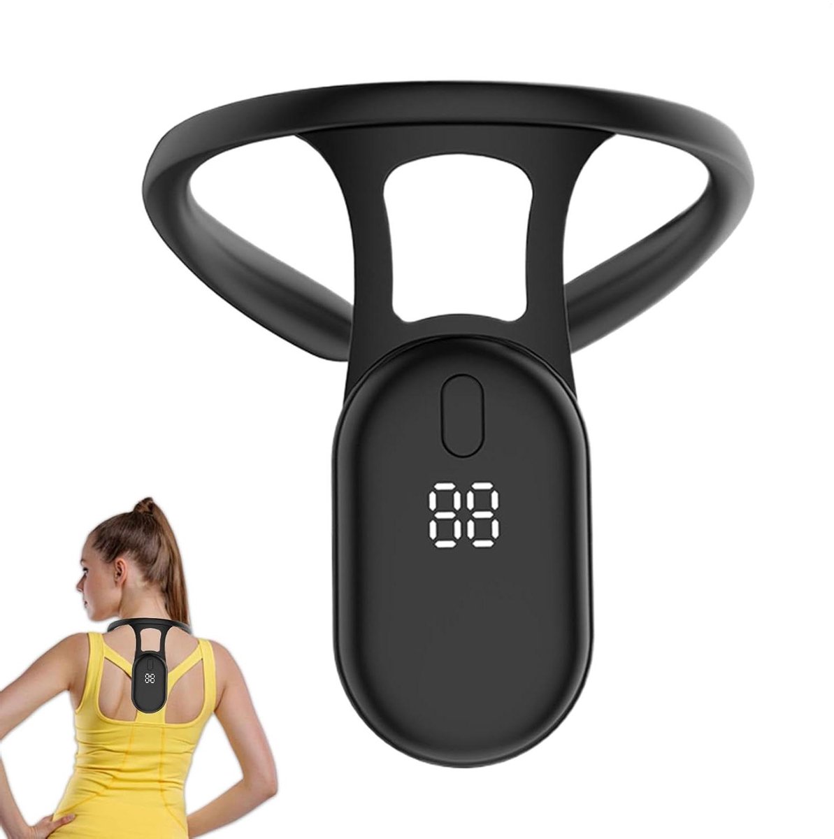Houdingscorrector - Rugtrainer Riem - Betere Houding - Trillingsherinnering - Universeel - Zwart