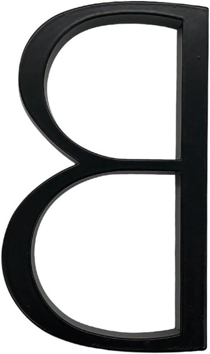 Huisnummer Plaat - Adresnummer Deur - Huis Herkenbaar Maken - Roestvrij Rustiek Design - 12 cm Hoog - Zwart