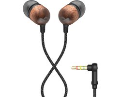 House of Marley Smile Jamaica Oortjes met Draad - Bedrade Oordopjes 3,5 mm Aansluiting - Met Microfoon en 1knopsbediening - Eco Friendly Design - 9MM Drivers - Knoopvrije Kabel - Zwart