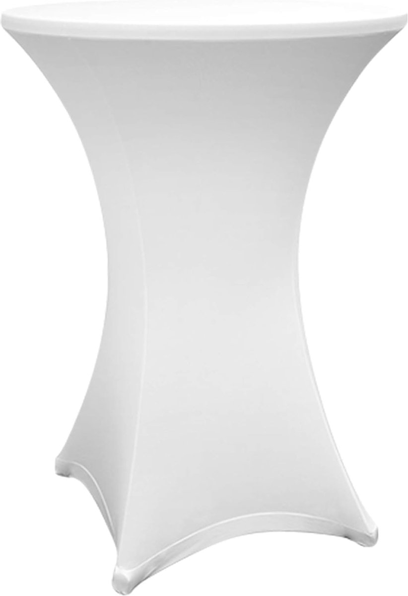 Lumaland opstaande tafelhoezen afveegbaar set van 2 stuks 70-75cm wit